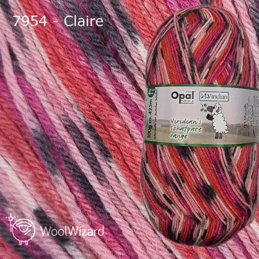 Opal Viridian's schafpate range 4ply Sock Yarn - Claire (7954)