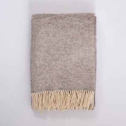 Best of British Wool Throw in Soft Grey